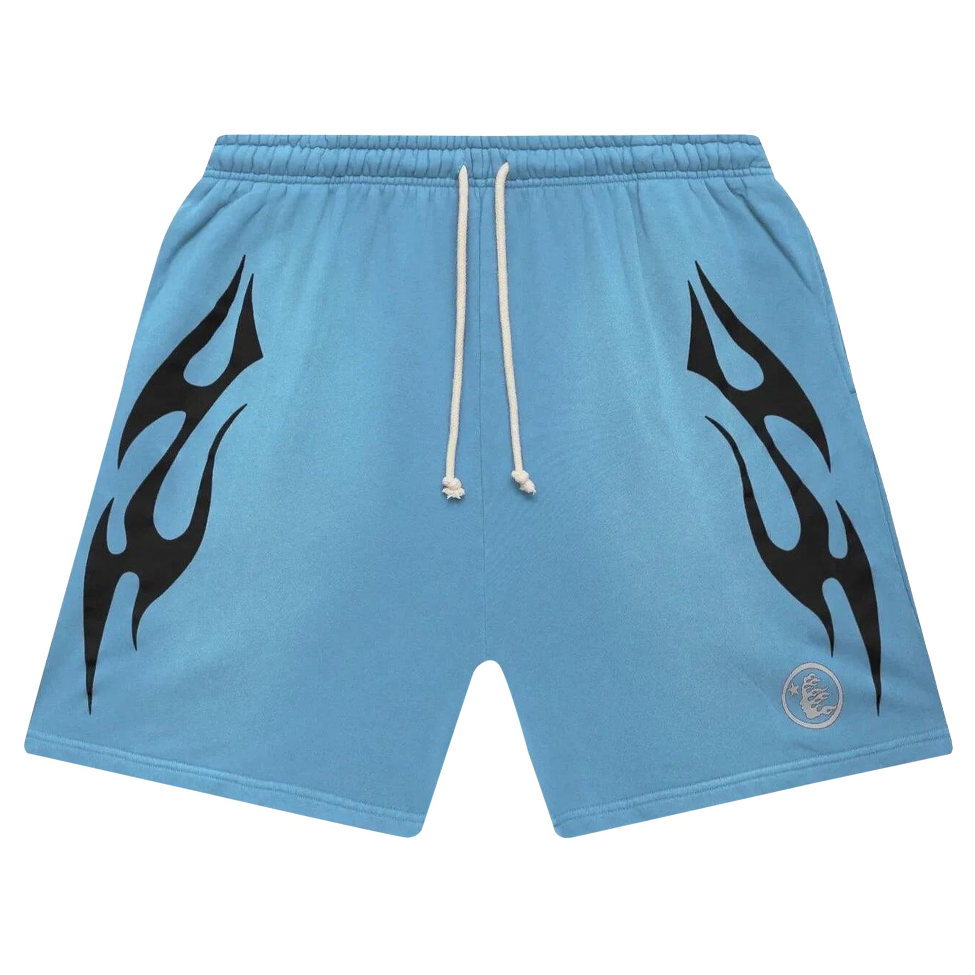 Pre-owned Hellstar Flame Shorts 'baby Blue' | Men's Size L