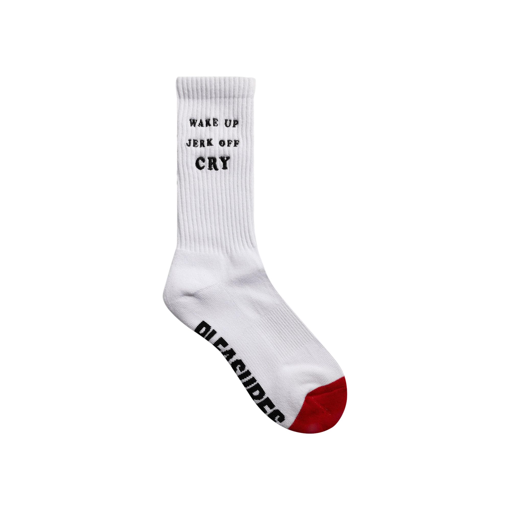 Pre-owned Pleasures Wake Up Socks 'white' | Men's Size Onesize
