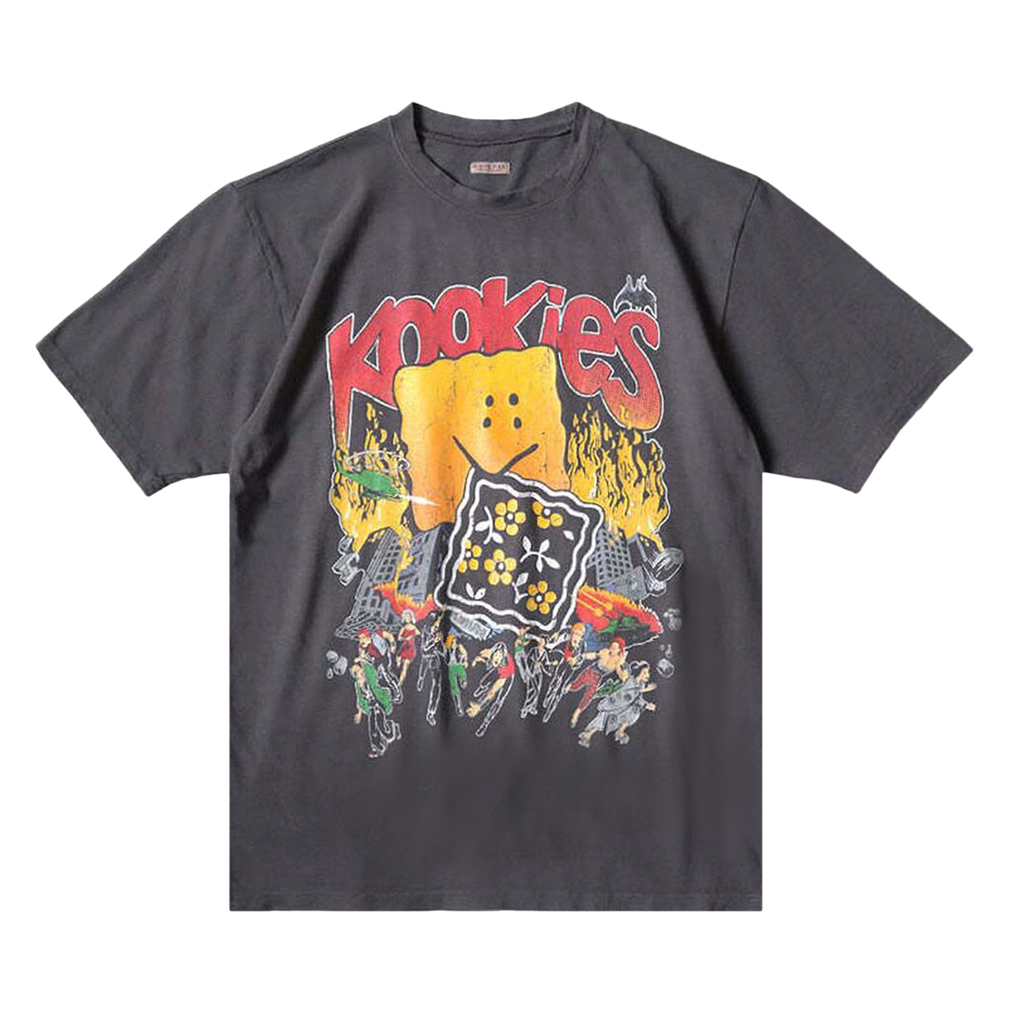 Pre-owned Kapital Jersey Crew T-shirt (buster Peckish Bowy) 'ink Black' | Men's Size M