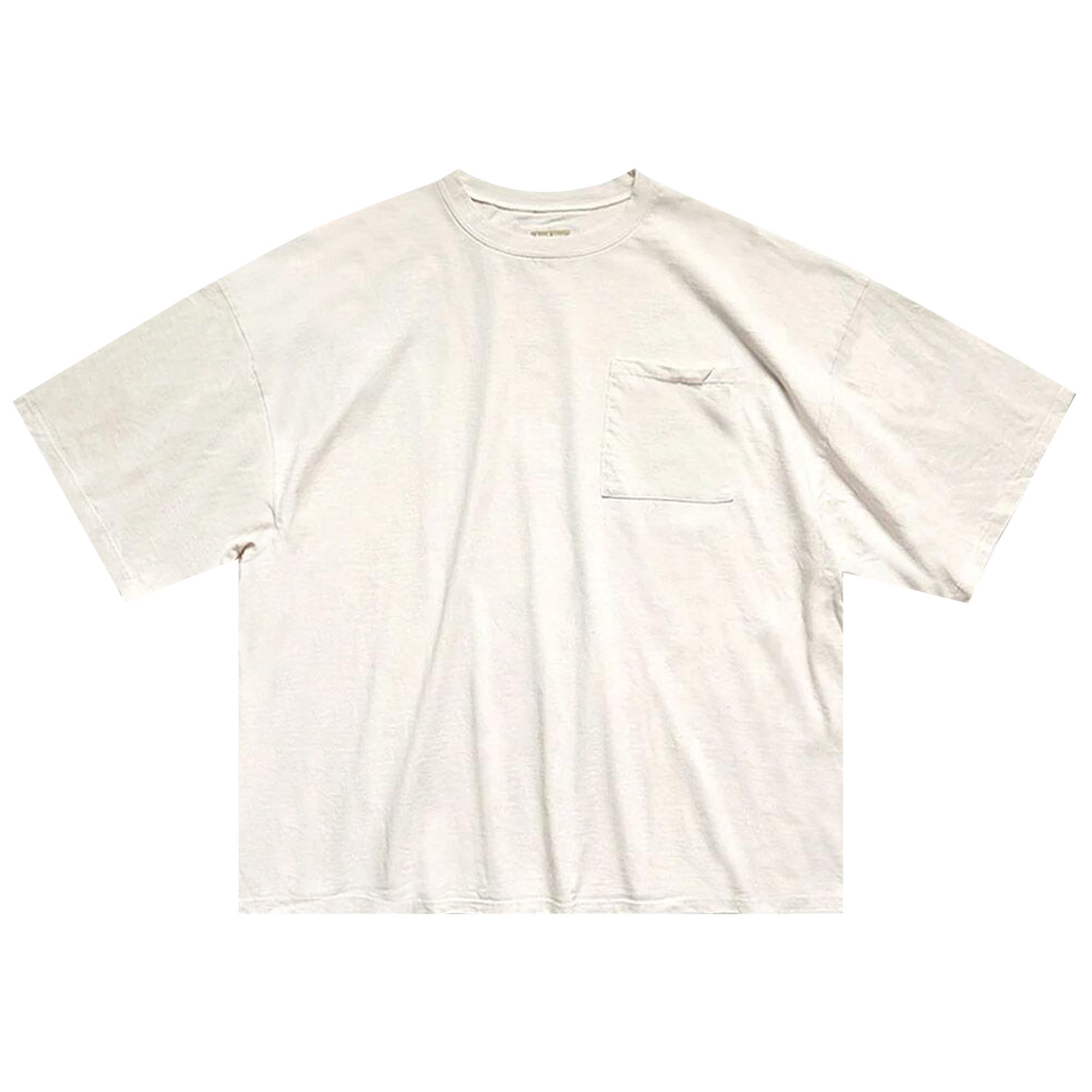 Pre-owned Kapital Jersey 2tones Big Pocket T-shirt (bone) 'trico' | White | Men's Size 3