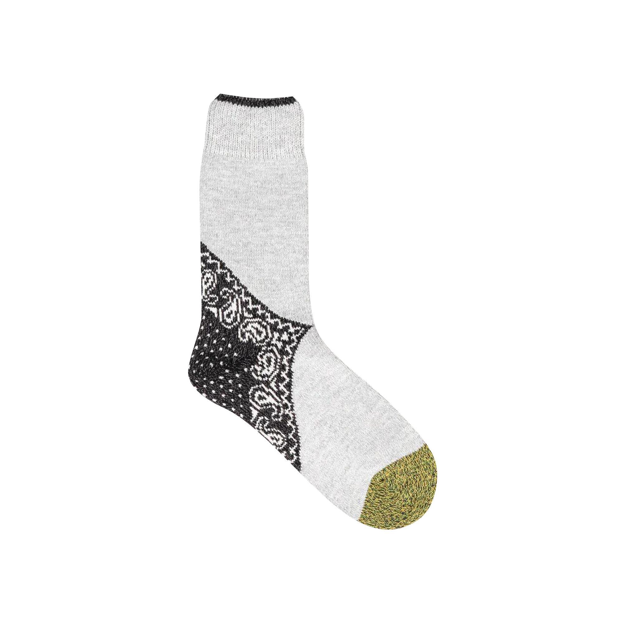 Pre-owned Kapital Heel Paisley Bandana Socks 'black' | Men's Size Onesize
