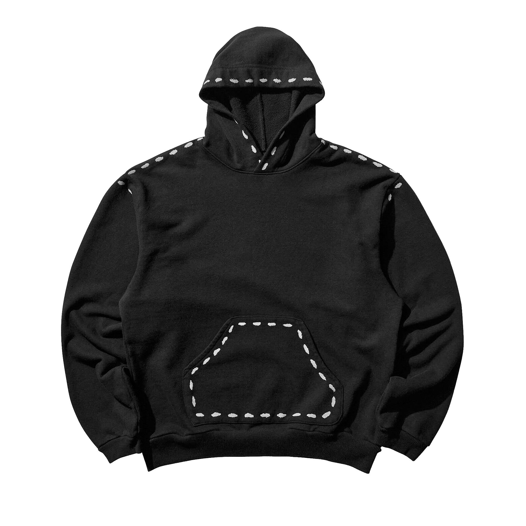 Pre-owned Kapital Fleece Knit Marionette Hoodie 'black' | Men's Size 5