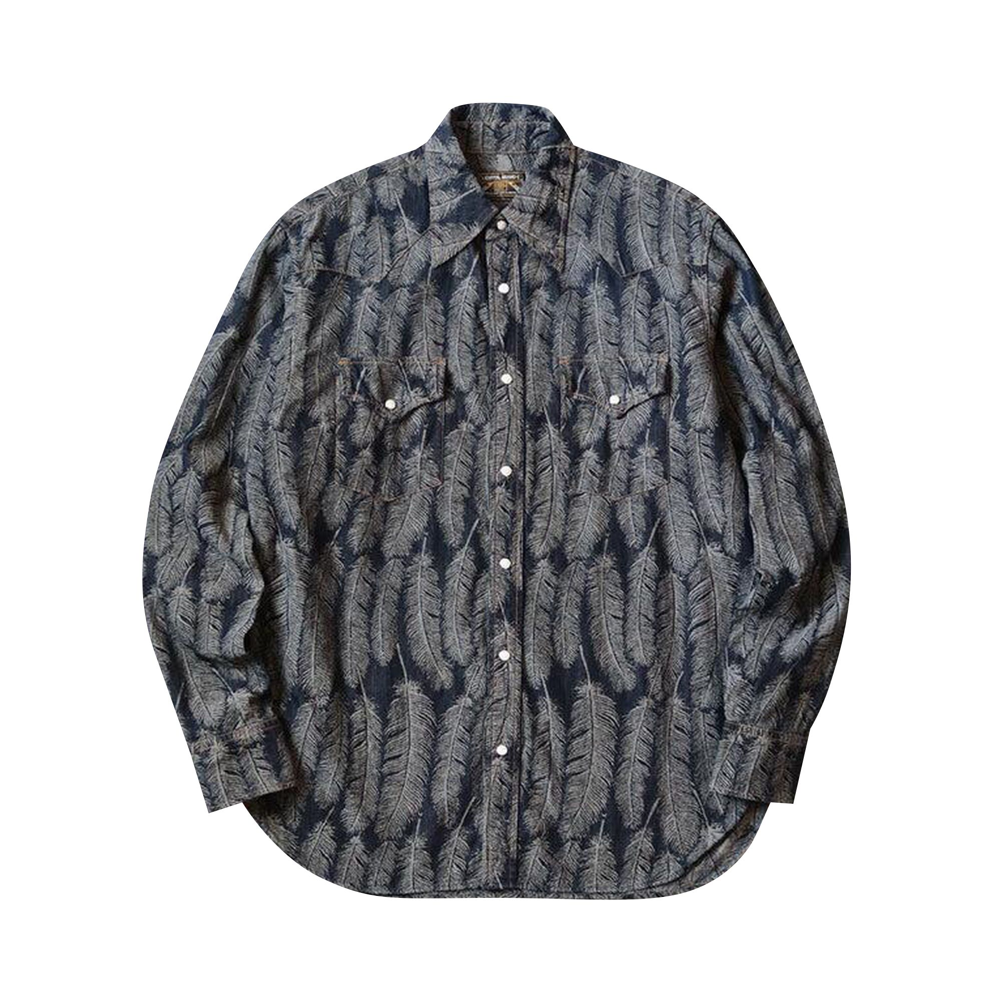 Pre-owned Kapital Magpie Denim Husky Western Shirt 'blue' | Men's Size 3