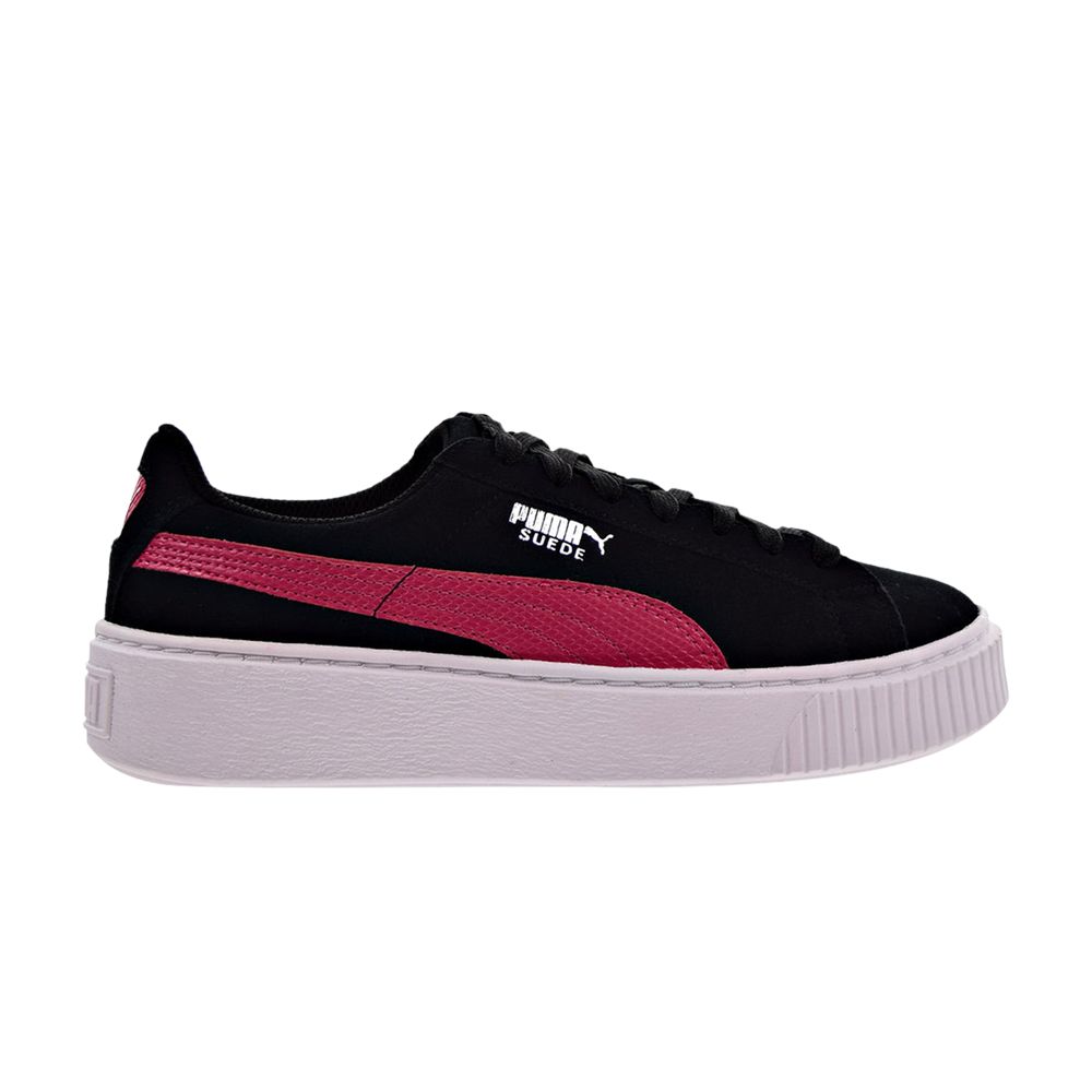 Pre-owned Puma Suede Platform Jr 'snake - Black Love Potion' | Kid's Size 5.5