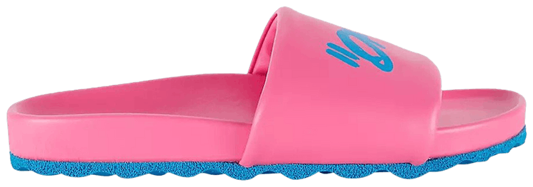 Off White Logo Print Sliders Quotes   Pink Blue