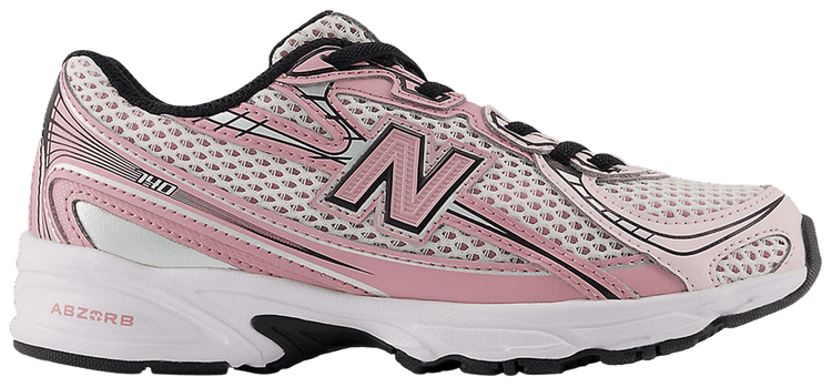 New Balance 740v2 Little Kid Washed Burgundy Pink Taffy