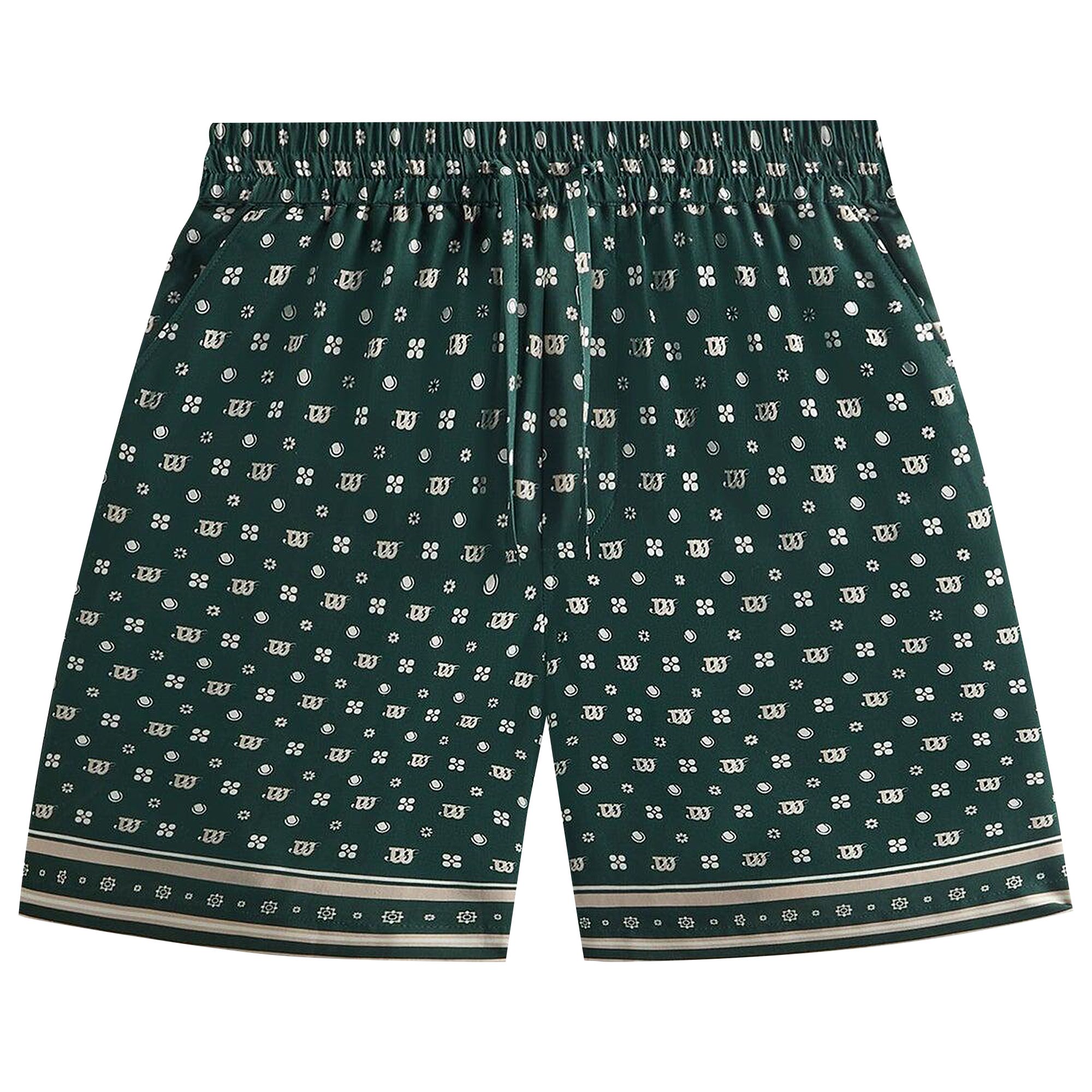Pre-owned Kith X Wilson Silk Lyocell Lewis Short 'stadium' | Green | Men's Size S