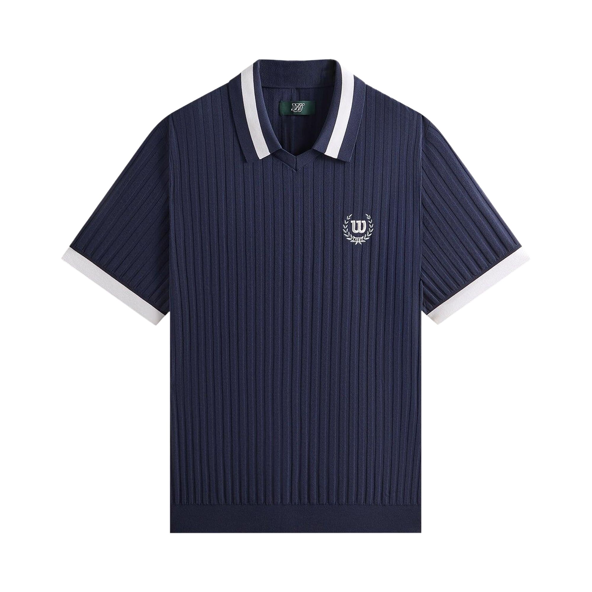 Pre-owned Kith X Wilson V-neck Polo 'nocturnal' | Blue | Men's Size Xxl
