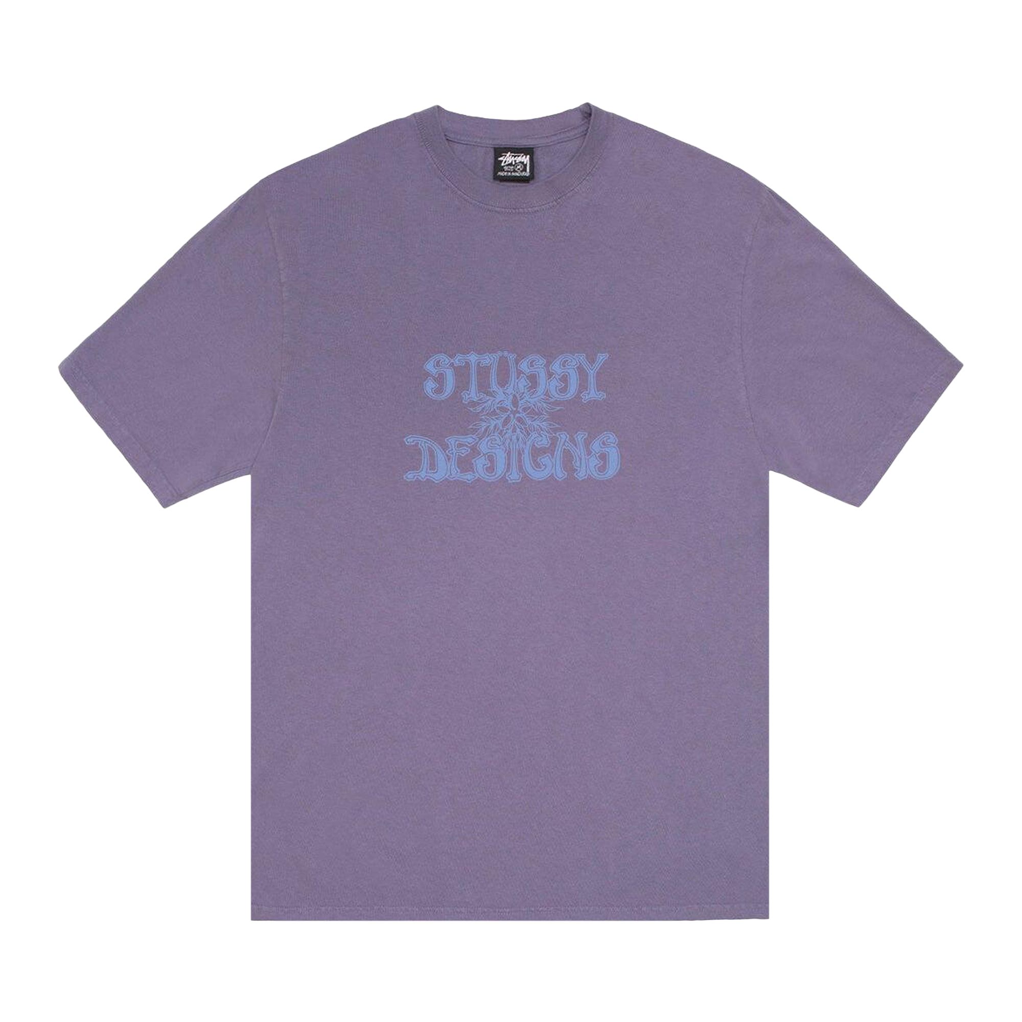 Pre-owned Stussy Wes Palms Tee Pigment Dyed 'grape' | Purple | Men's Size Xl