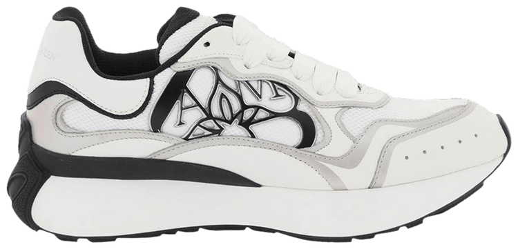 Alexander McQueen Sprint Runner White Black Silver