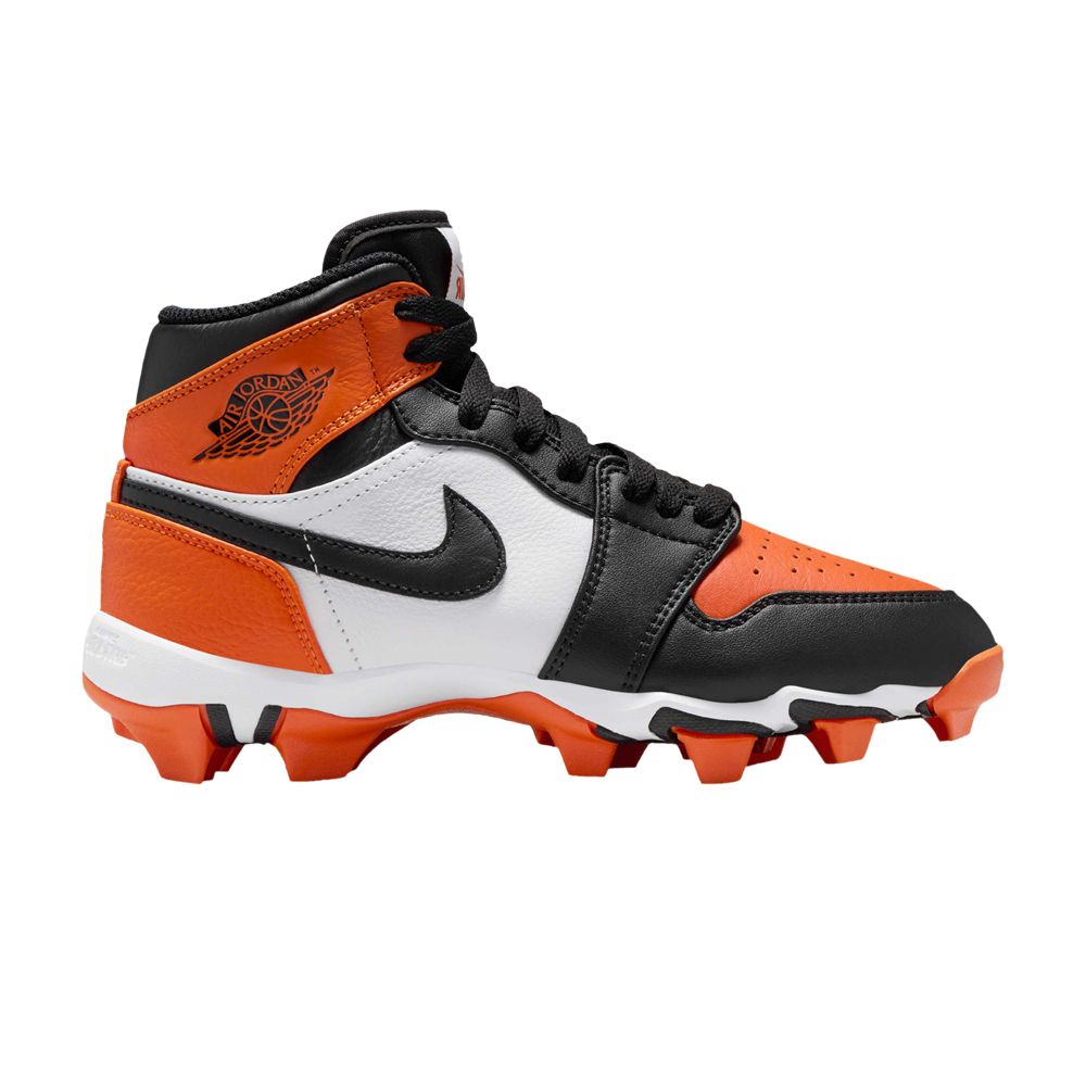 Jordan 1 Mid Cleat GS 'Shattered Backboard' | Orange | Kid's Size 4 - HF6883-801