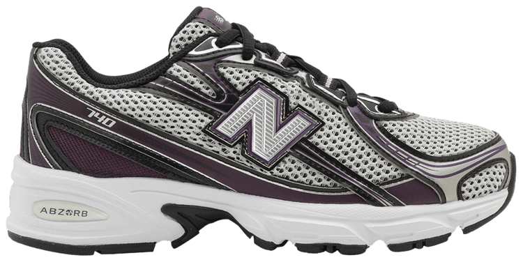 New Balance 740 Big Kid Black Silver Purple
