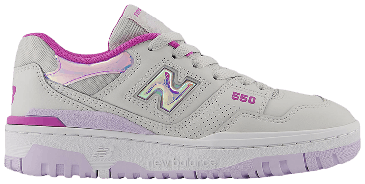 New Balance 550 Big Kid Grey Matter Bright Lavender
