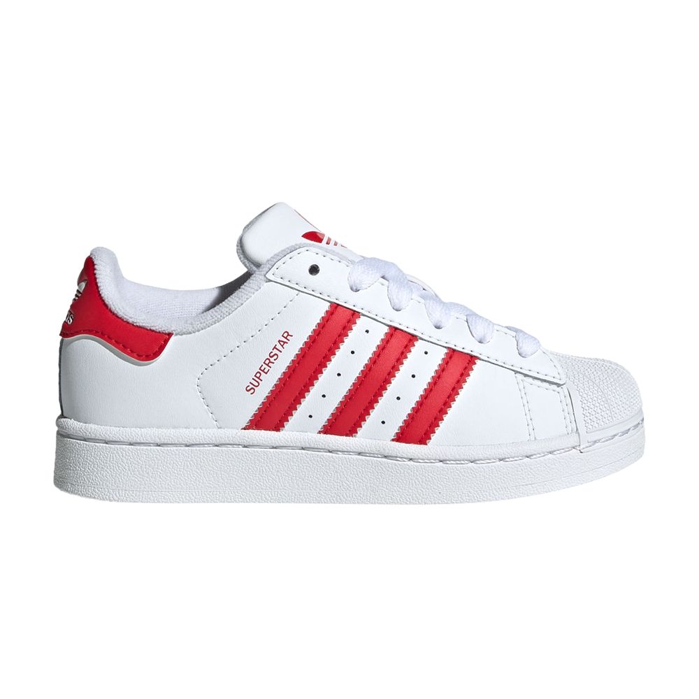 adidas Superstar 2 C 'White Scarlet' | Kid's Size 13.5 - JR3833