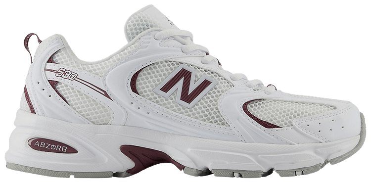 New Balance 530 White Dark Ice Wine