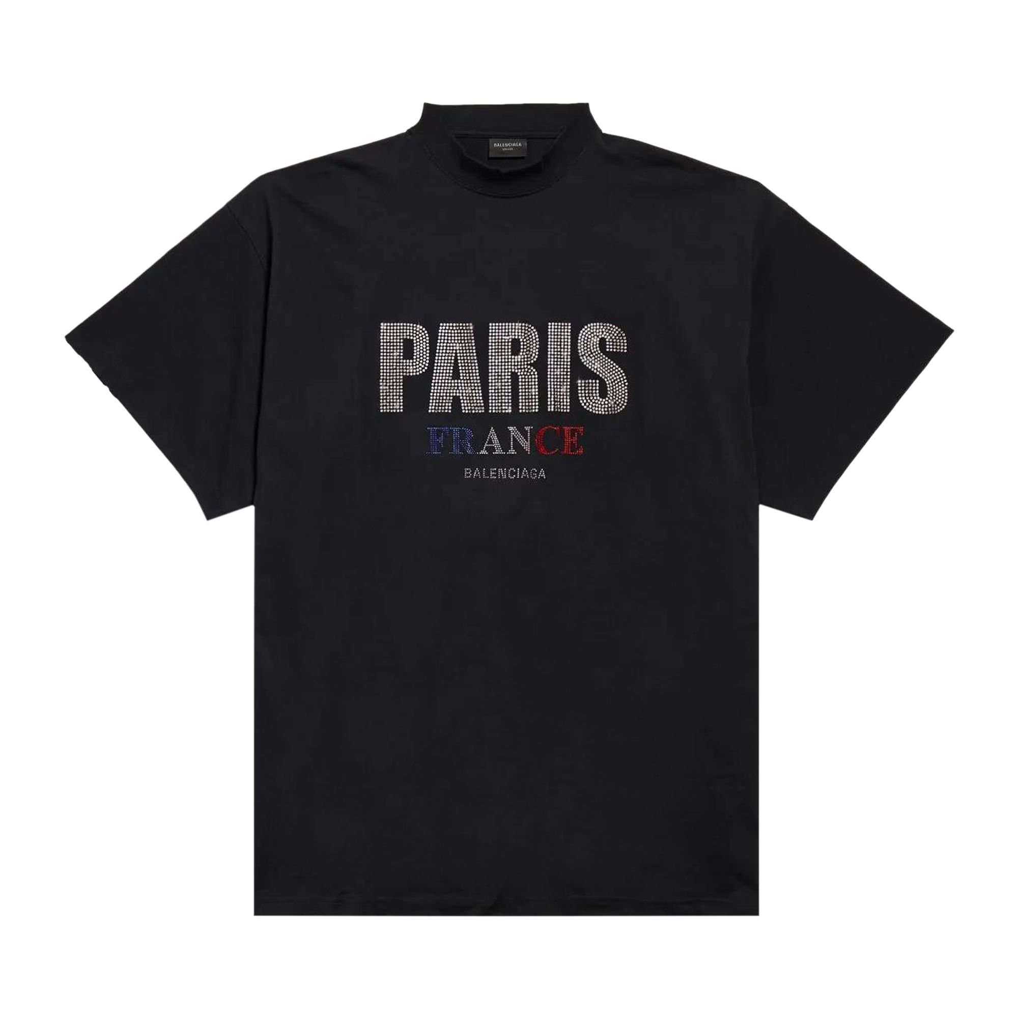 Pre-owned Balenciaga Paris Strass T-shirt 'black' | Women's Size 2
