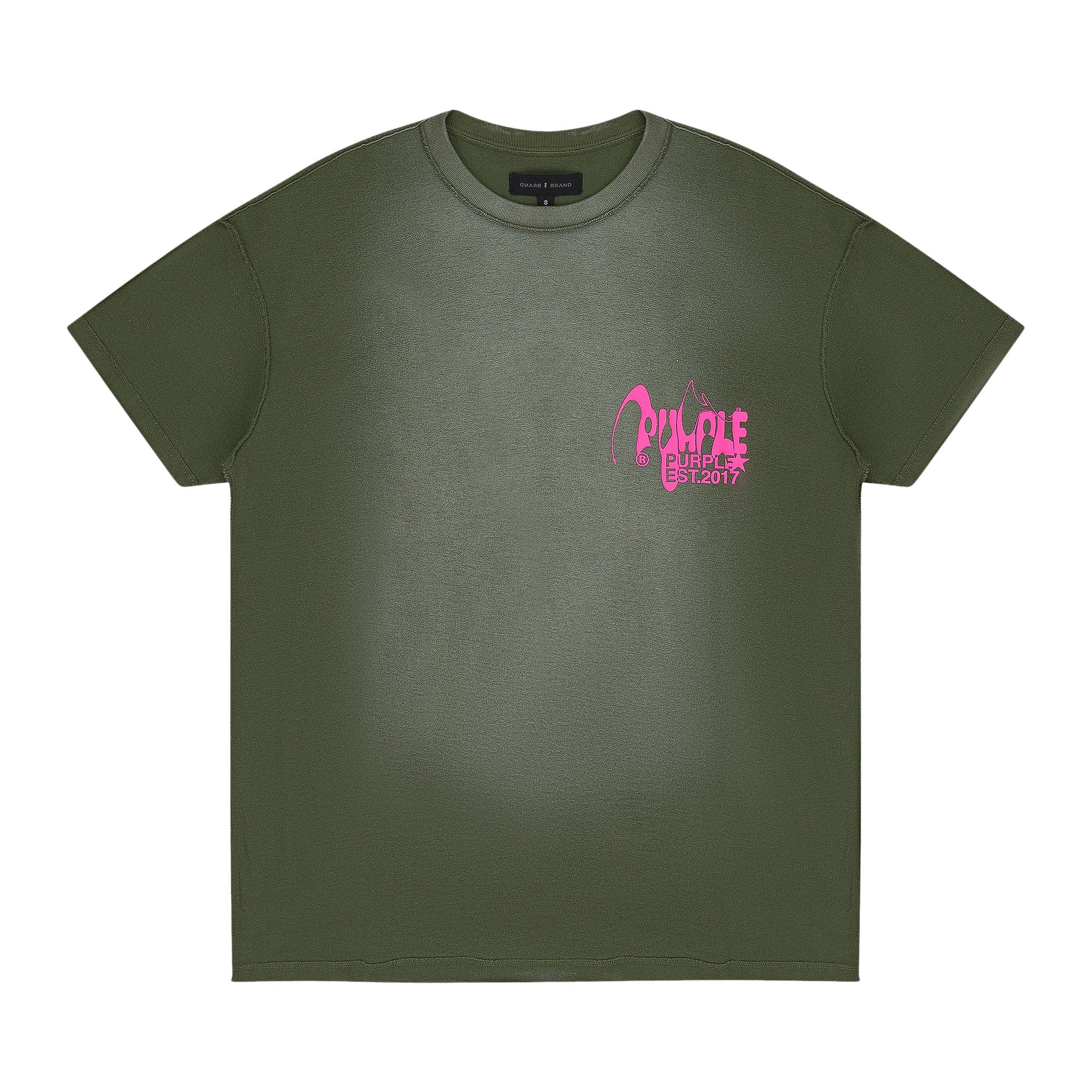 Pre-owned Purple Brand Textured Inside Out Tee 'green' | Men's Size M