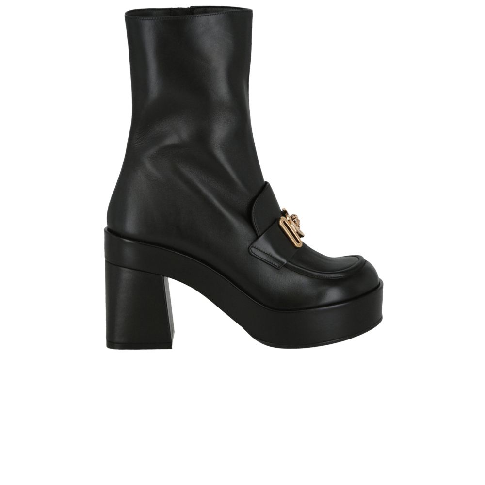 Pre-owned Versace Medusa Wmns Chain Booties 'black' | Women's Size 36
