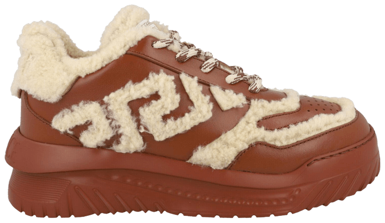 Versace Odissea Sneaker Shearling   Camel