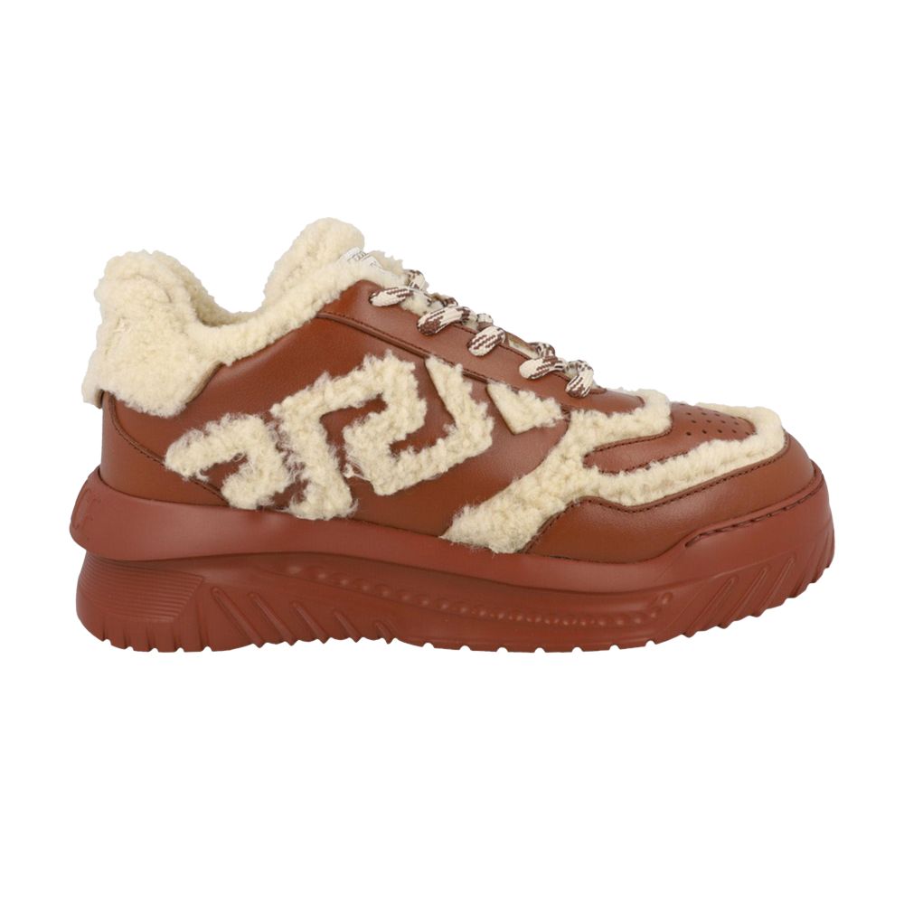 Pre-owned Versace Odissea Sneaker 'shearling - Camel' | Brown | Men's Size 40