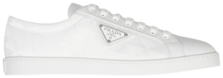 Prada Brushed Leather Sneaker White
