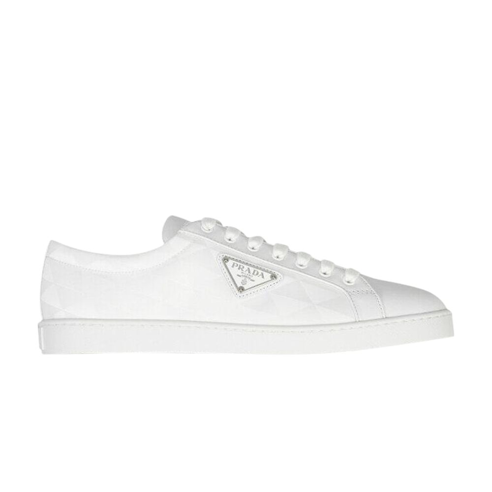 Prada Brushed Leather Sneaker 'White' | Men's Size 7.5 - 2EE376-3LNW-F0009