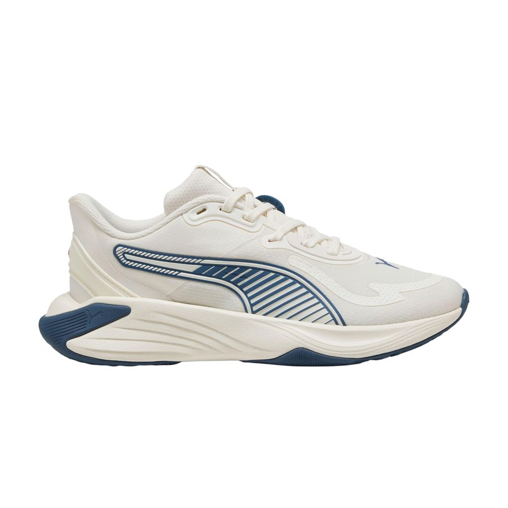 Pre-owned Puma Wmns Pwr Hybrid 'warm White Dark Indigo' | Cream | Women's Size 5.5