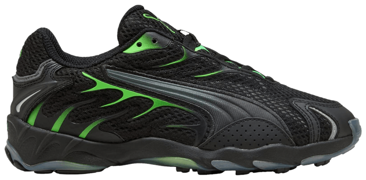 Puma Inhale Big Kid Black Green Glare