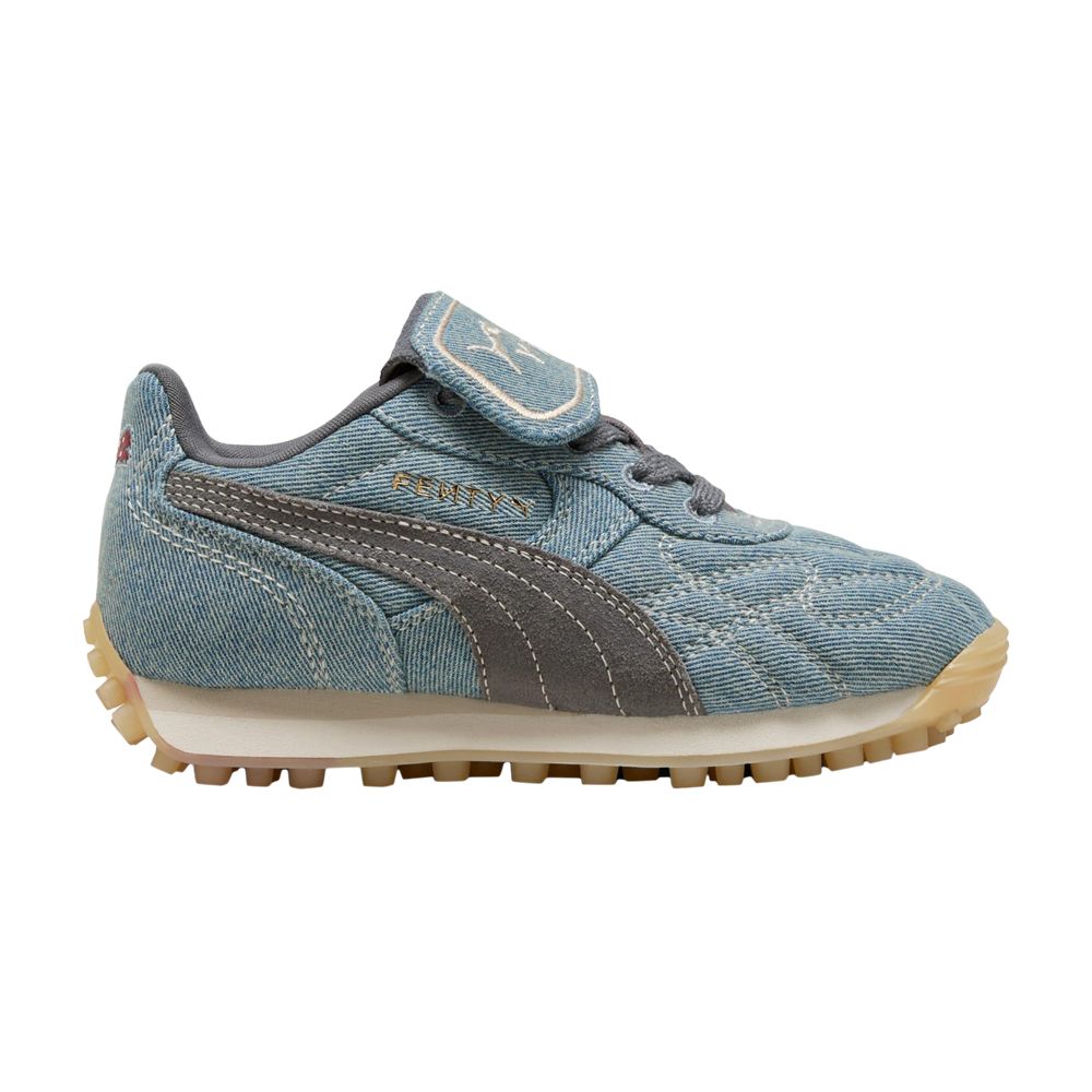 Pre-owned Puma The Smurfs X Fenty X Avanti Ls Stitched Little Kid 'slate Sky Denim' | Blue | Kid's Size 13