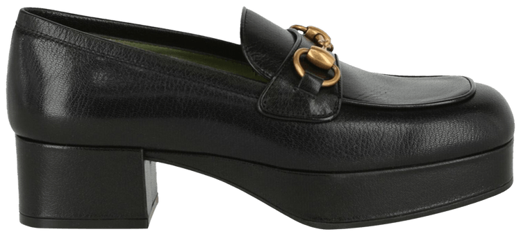 Gucci Wmns Houdan Leather Platform Loafer Black
