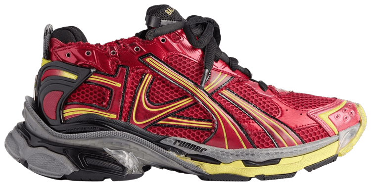 Balenciaga Runner Sneaker Red Neon Yellow