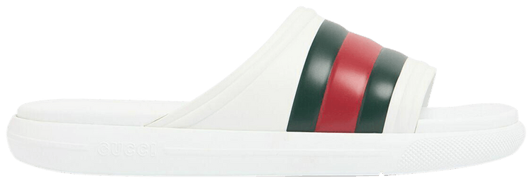 Gucci Web Slide Sandal White Green Red
