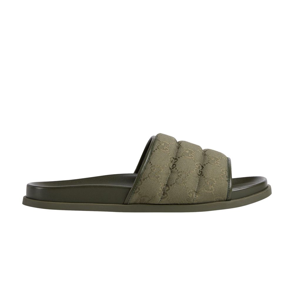 Gucci Slide Sandal 'GG Canvas - Dark Green' | Men's Size 11 - 838089-FAD71-8746