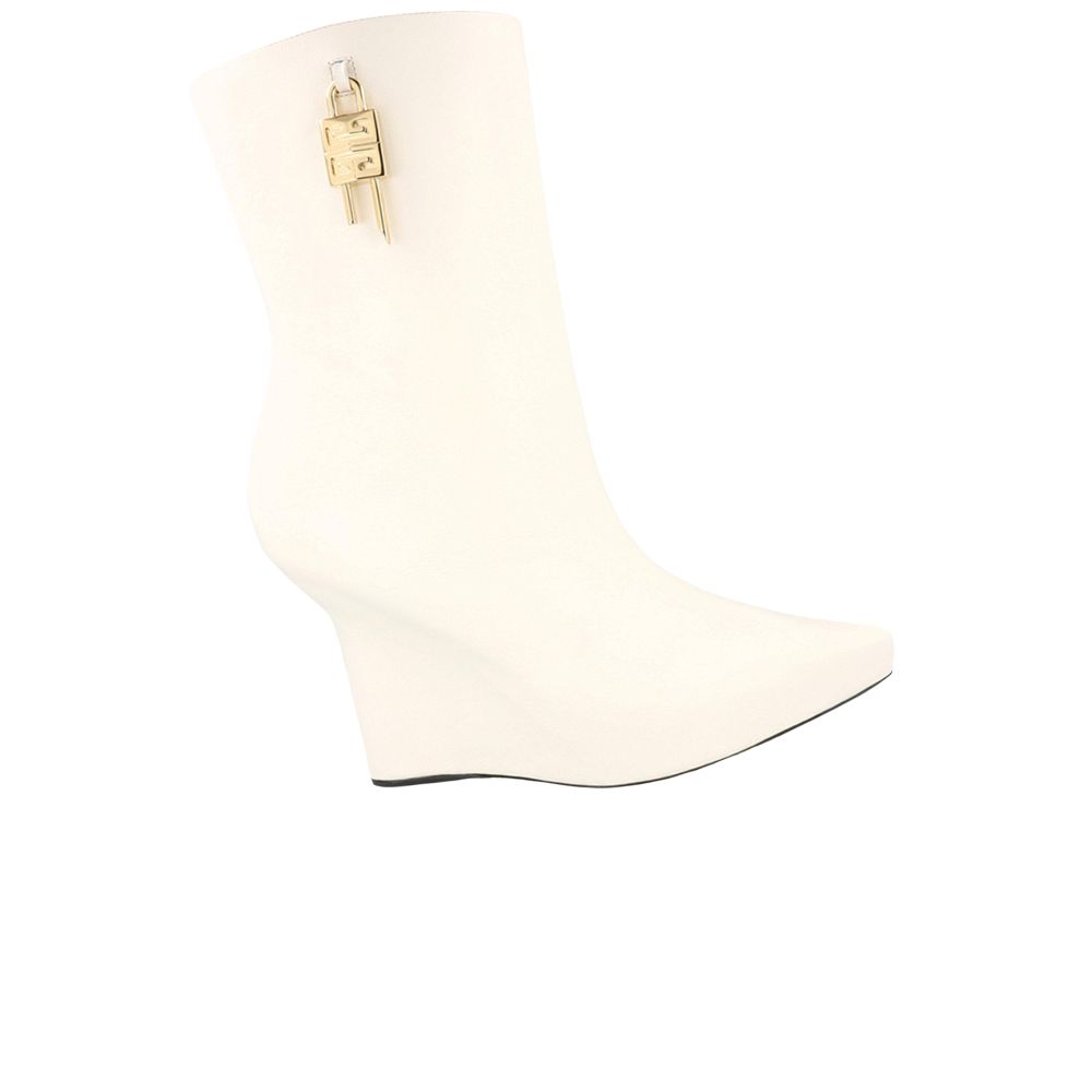 Pre-owned Givenchy Wmns G Lock Leather Wedge Boot 'ivory' | Cream | Women's Size 39 In White