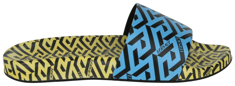 Versace Palazzo Pool Slide La Greca   Yellow Blue