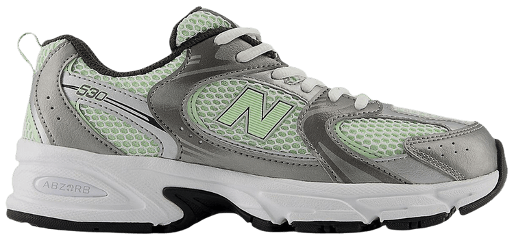 New Balance 530 Big Kid Dark Silver Metallic Melon