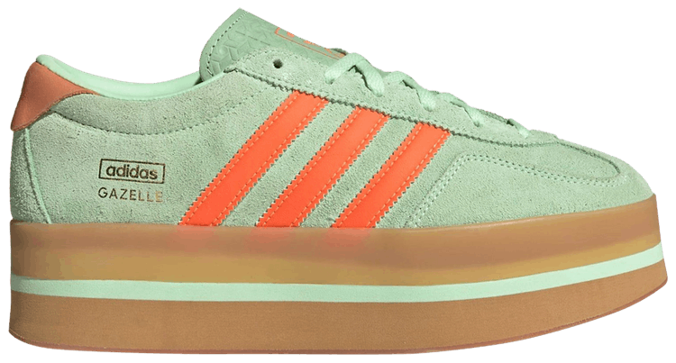 Adidas Wmns Gazelle Stack Semi Green Spark Solar Orange