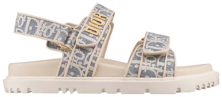 Dior Wmns Dioract Sandal Dior Oblique   Chambray Blue