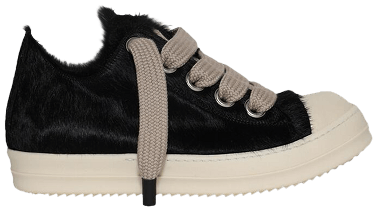 Buy Rick Owens Concordians Jumbo Laced Low 'Black Fur' - RU02E1893
