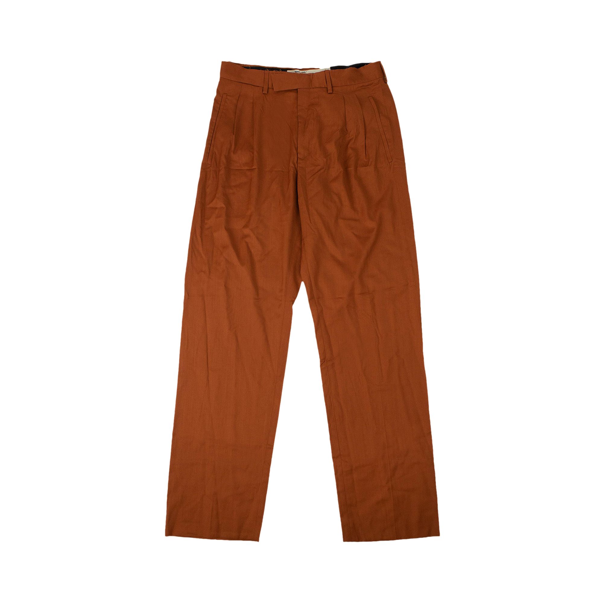 Pre-owned Off-white Logo Chinos Pants 'yellow/white' | Men's Size 48