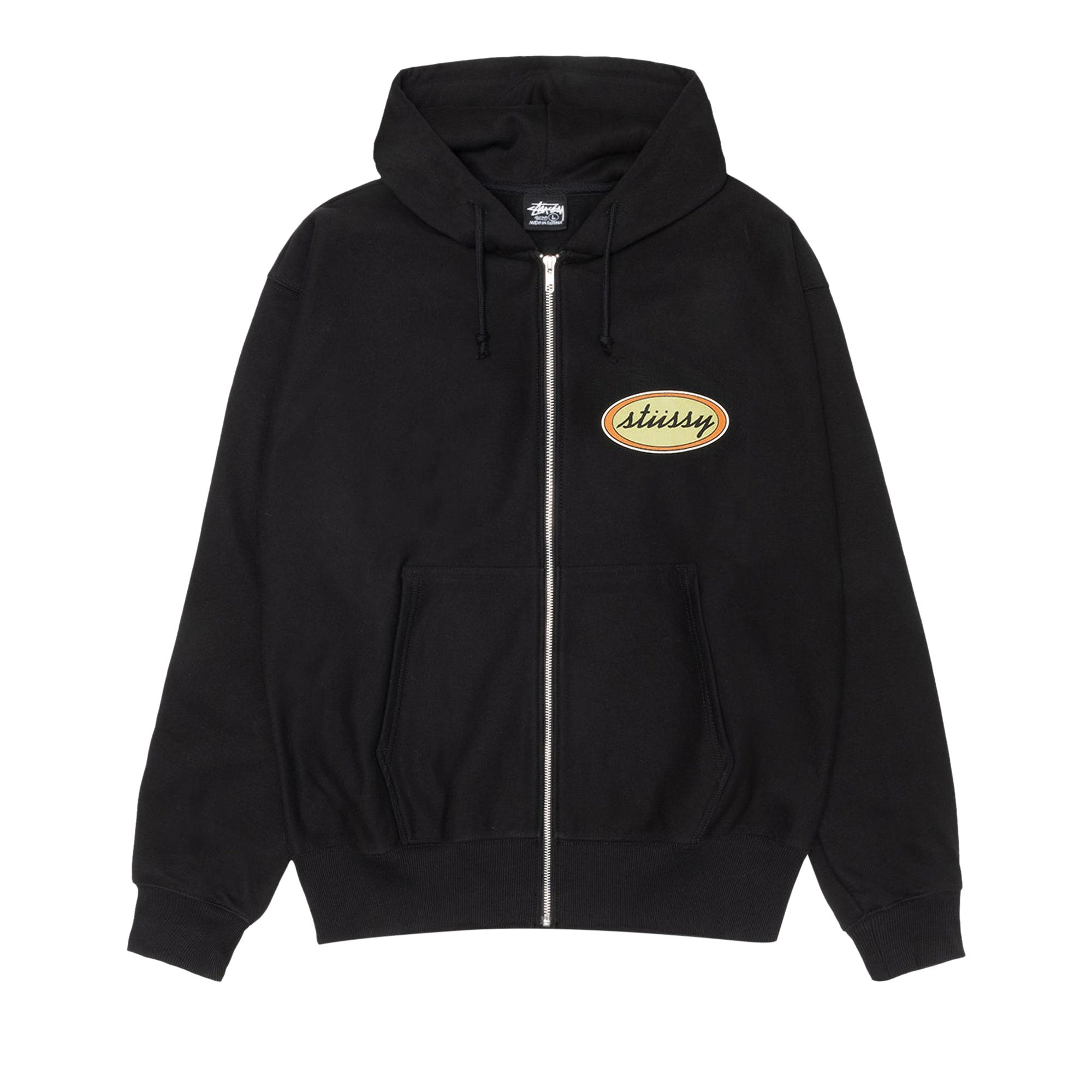 Pre-owned Stussy X Our Legacy Work Shop Oval Zip Hoodie 'black' | Men's Size Xl