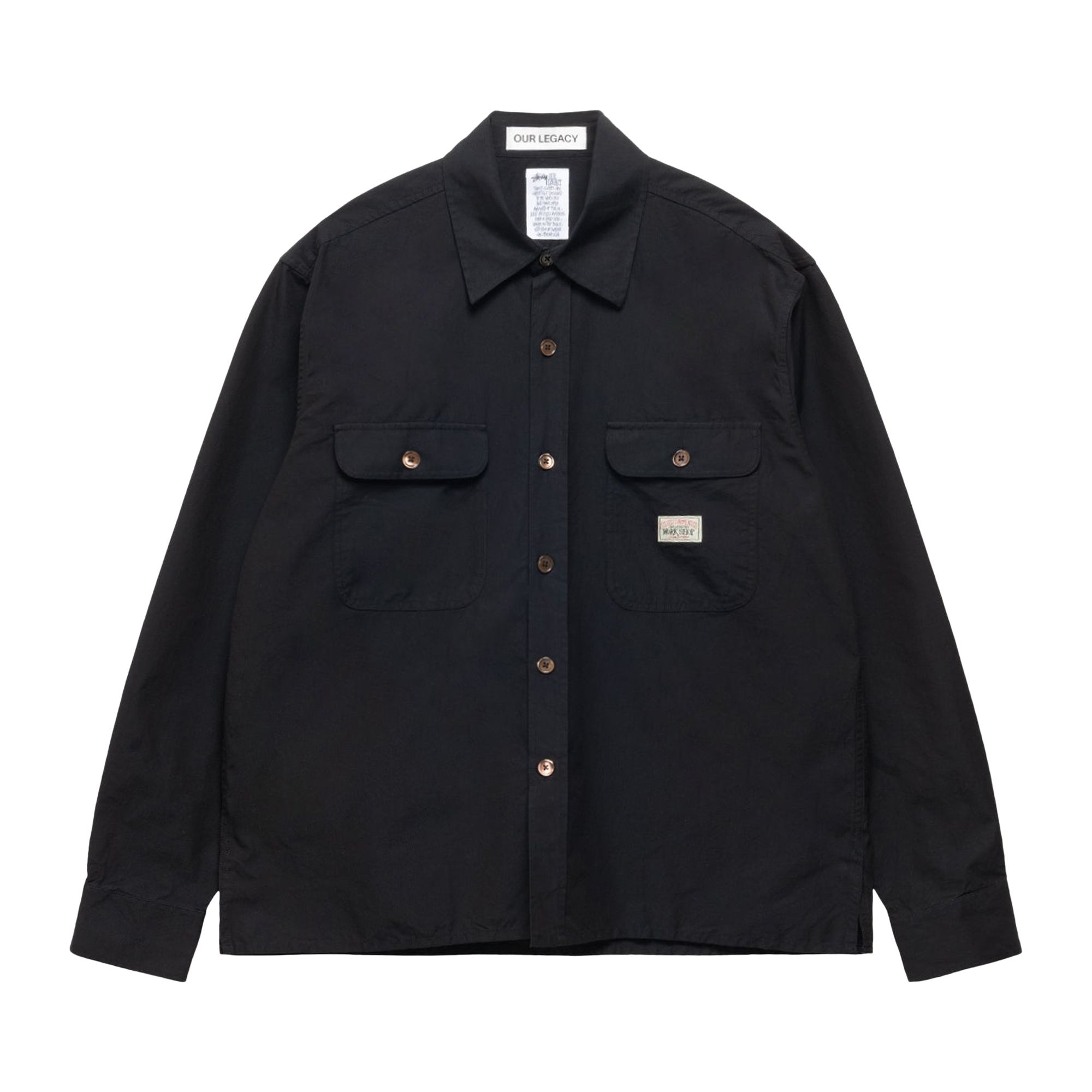 Click to view more detailed imagery on our partner's website Pre-owned Stussy X Our Legacy Work Shop Country Shirt 'washed Black Canvas' | Men's Size M