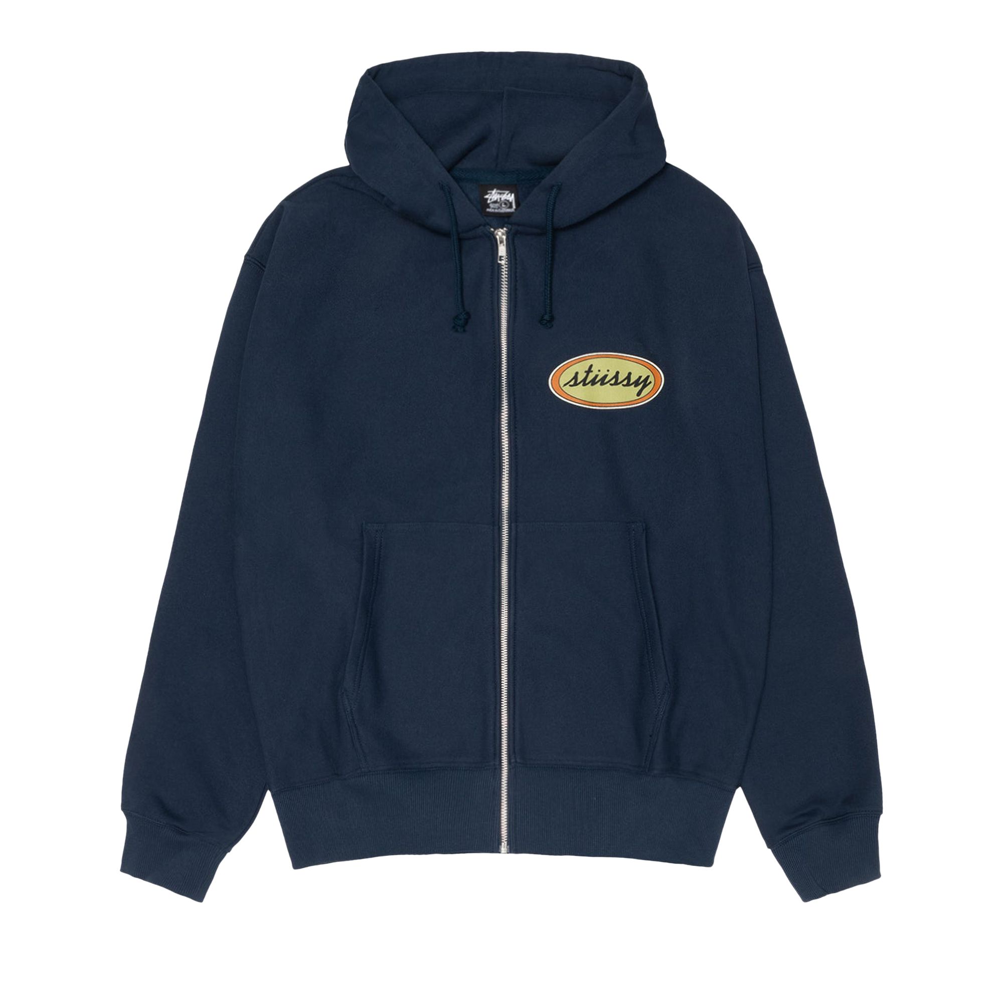 Pre-owned Stussy X Our Legacy Work Shop Oval Zip Hoodie 'navy' | Blue | Men's Size S