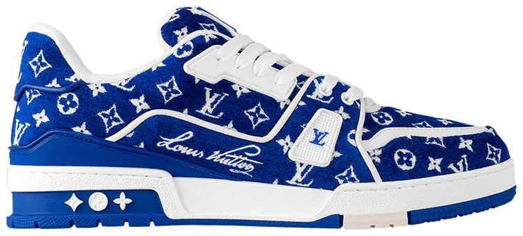 Louis Vuitton Trainer Sneaker Blue Monogram Textile