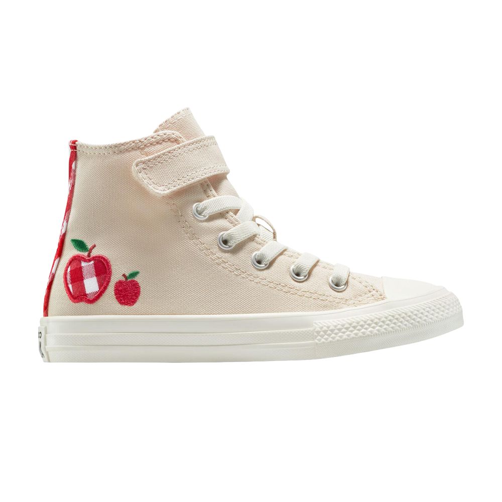 Pre-owned Converse Chuck Taylor All Star Easyon High Ps 'checkered Accents' | Cream | Kid's Size 12.5 In White