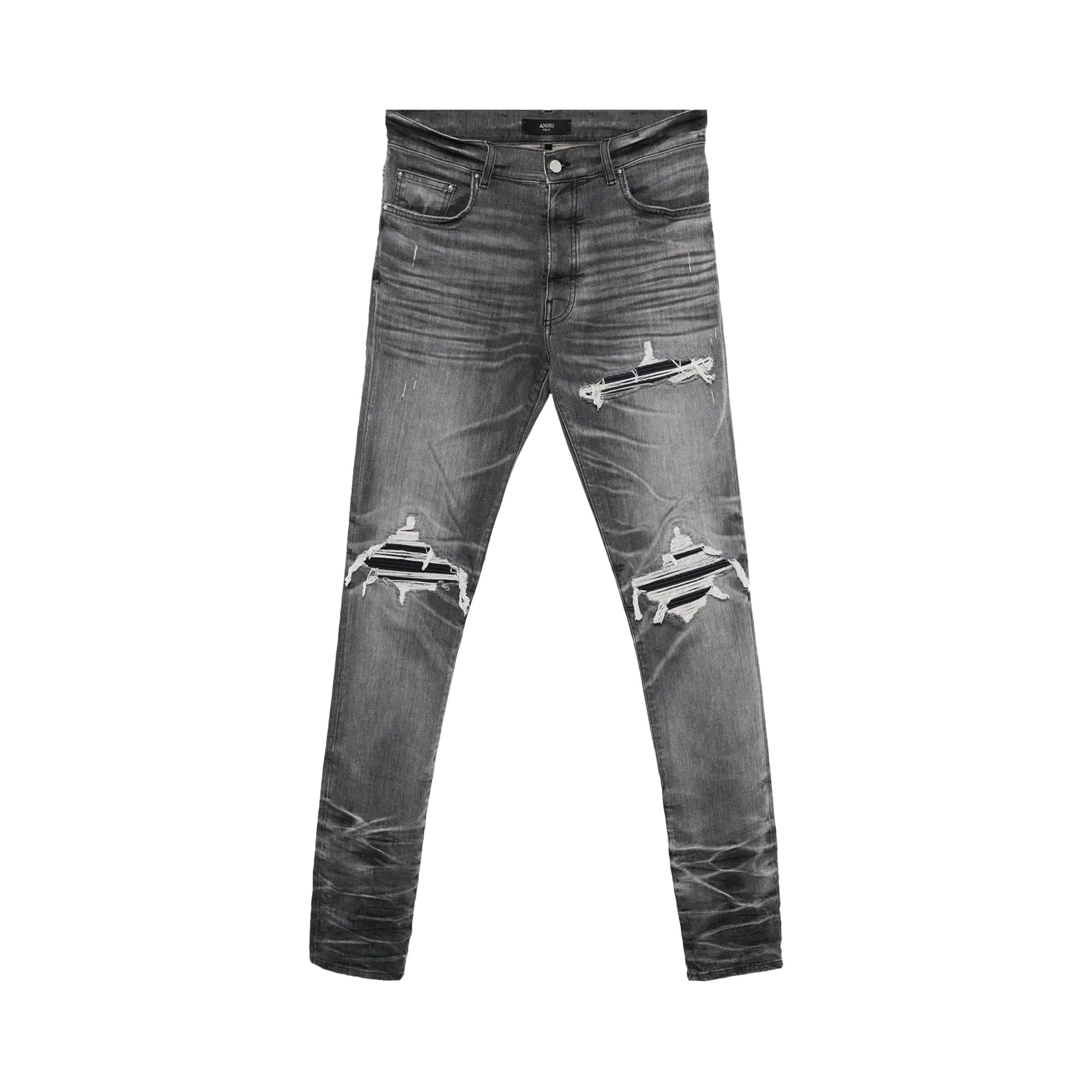 Pre-owned Amiri Suede Mx1 Jean 'storm Grey' | Men's Size 34 In Gray