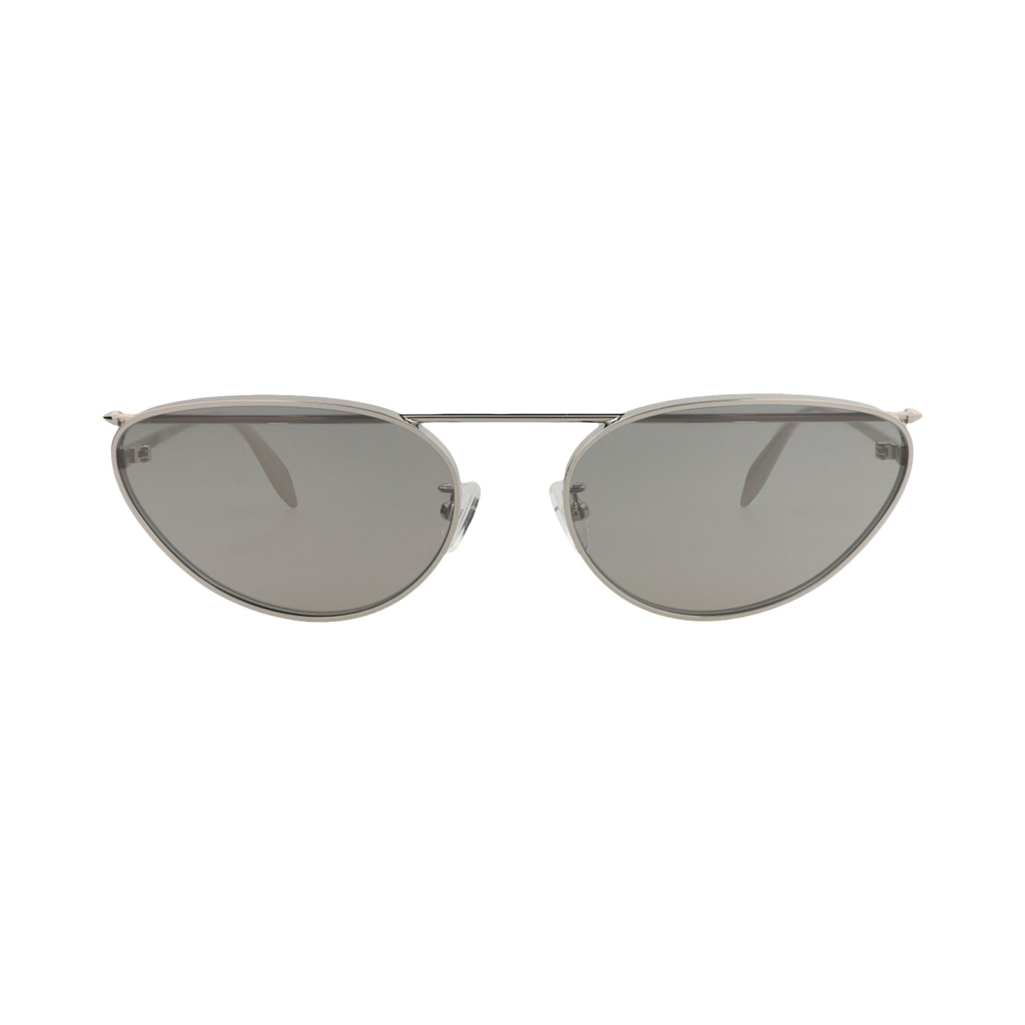 Pre-owned Alexander Mcqueen Cat Eye Sunglasses 'silver/grey' | Women's Size Onesize