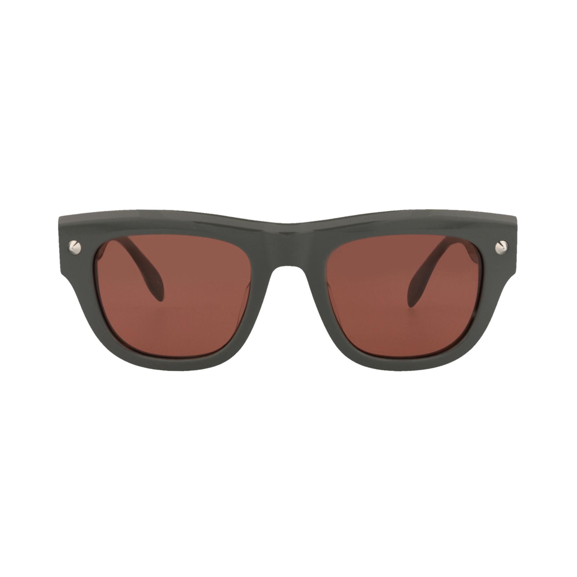 Pre-owned Alexander Mcqueen Square Sunglasses 'grey/brown' | Men's Size Onesize In Gray