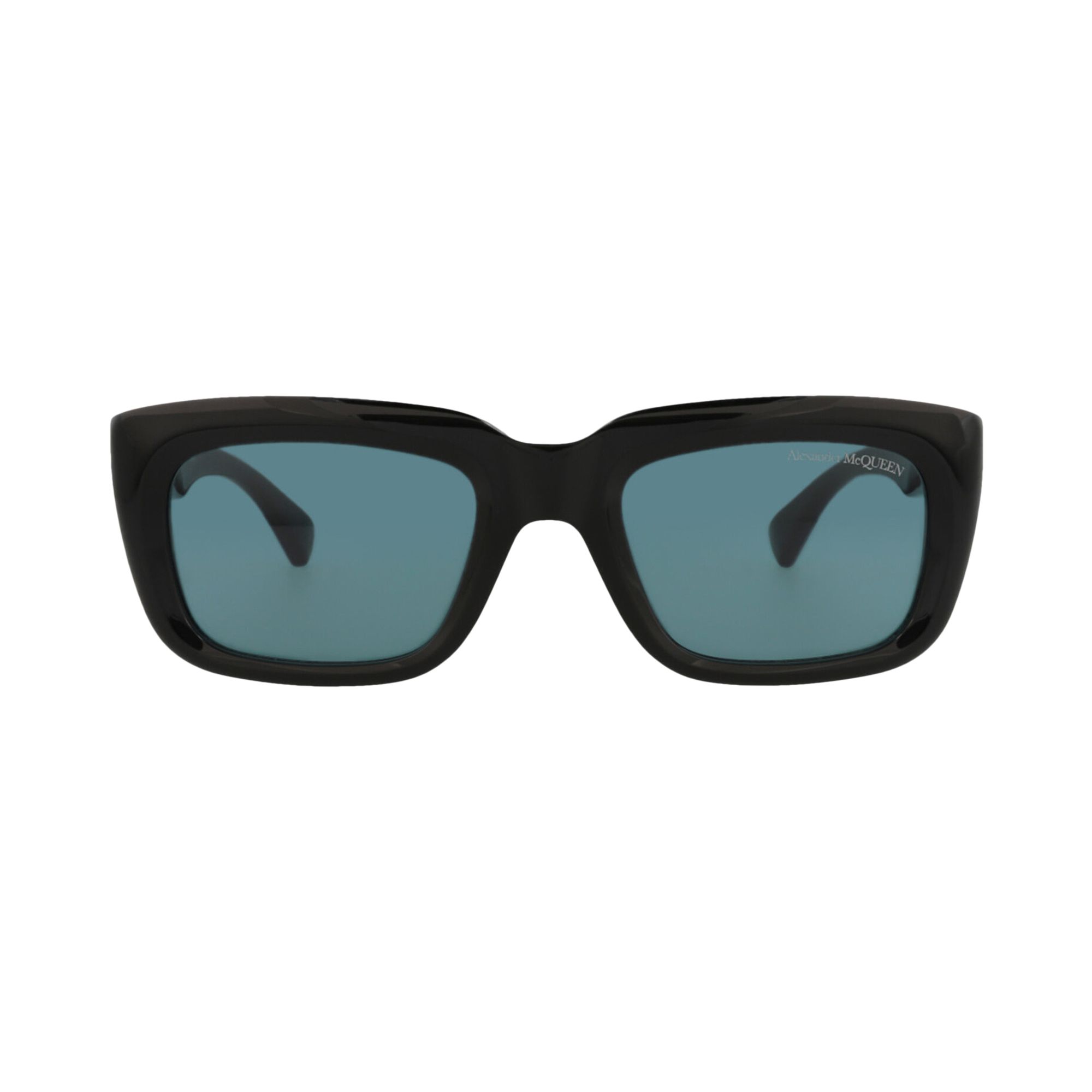 Pre-owned Alexander Mcqueen Square Sunglasses 'black/green' | Men's Size Onesize