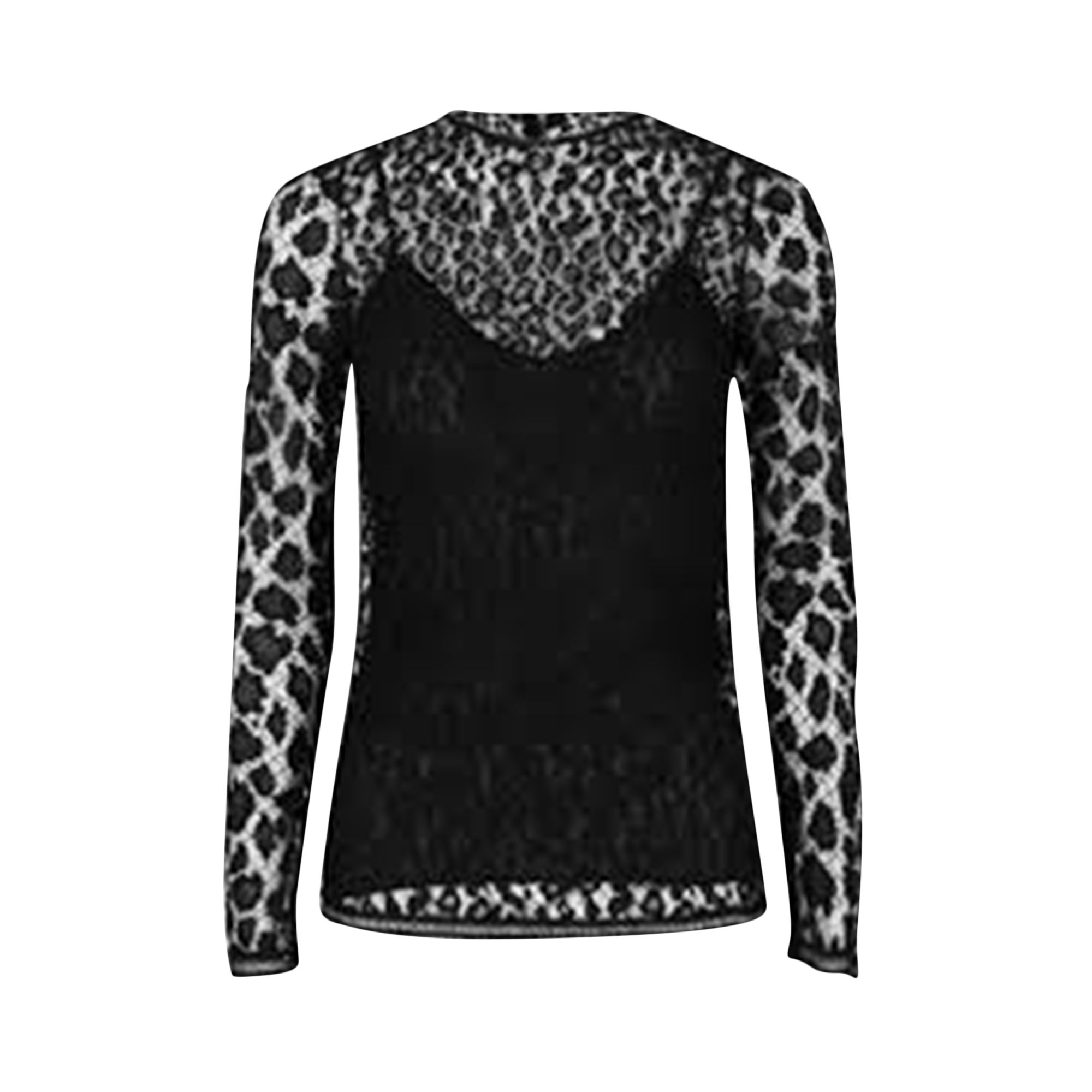 Pre-owned Givenchy Lace Patterned Blouse 'black' | Women's Size 34